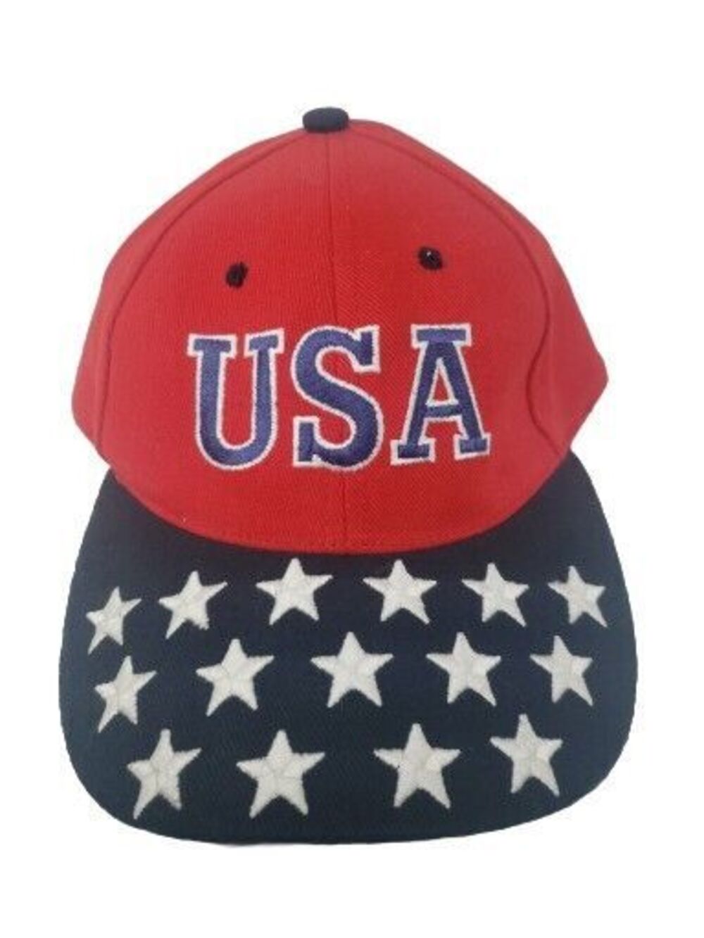 USA American Flag Style Hat Red White Blue Strapback Stars Embroidered No Tag